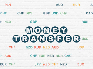 Image showing Finance concept: Money Transfer on wall background