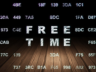 Image showing Timeline concept: Free Time in grunge dark room
