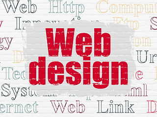 Image showing Web design concept: Web Design on wall background