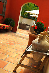 Image showing Courtyard of a villa