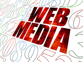 Image showing Web design concept: Web Media on Digital background