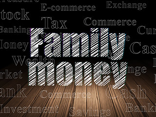 Image showing Money concept: Family Money in grunge dark room
