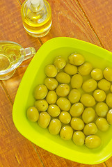 Image showing green olives