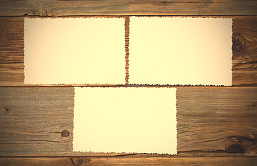 Image showing three blank retro photo