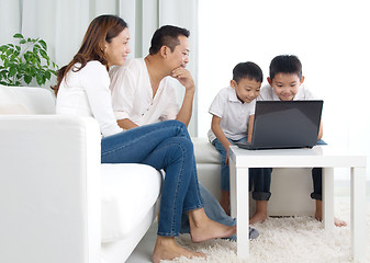 Image showing Asian family