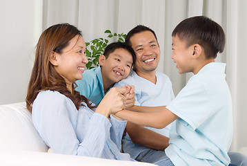 Image showing Asian family