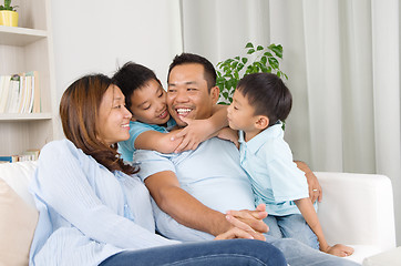 Image showing asian family