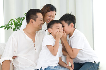 Image showing Asian family