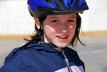 Image showing Girl portrait helmet