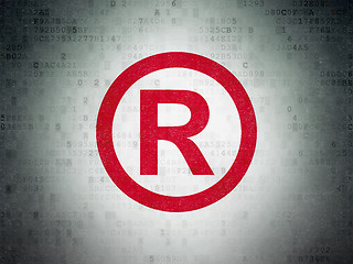 Image showing Law concept: Registered on Digital Paper background