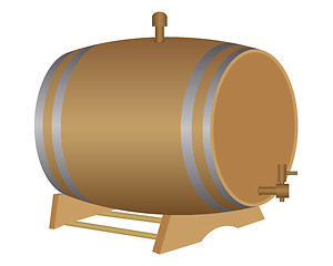 Image showing Barrels for wine