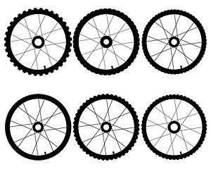 Image showing bicycle wheels