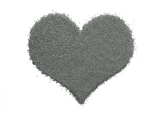 Image showing Instant coffee granules in a heart shape