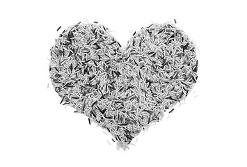 Image showing Wild rice in a heart shape