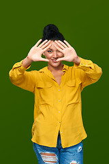 Image showing Woman showing ten fingers