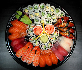 Image showing Sushi party tray