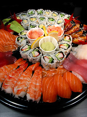 Image showing Sushi party tray