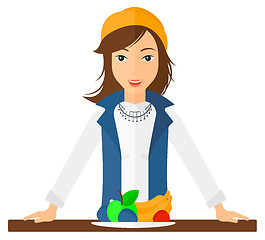 Image showing Woman with healthy food.