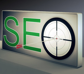 Image showing Seo Target Promotes Website And Internet Marketing