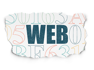 Image showing Web design concept: Web on Torn Paper background