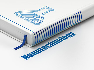 Image showing Science concept: book Flask, Nanotechnology on white background