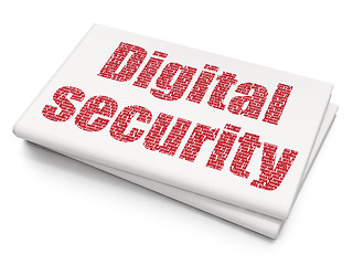 Image showing Privacy concept: Digital Security on Blank Newspaper background