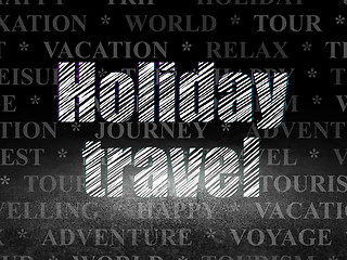 Image showing Tourism concept: Holiday Travel in grunge dark room