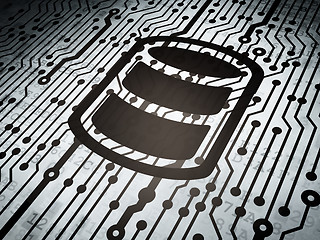 Image showing Database concept: circuit board with Database