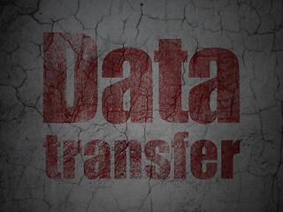 Image showing Information concept: Data Transfer on grunge wall background