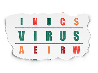 Image showing Security concept: Virus in Crossword Puzzle