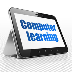Image showing Learning concept: Tablet Computer with Computer Learning on display