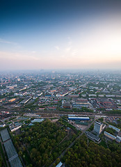 Image showing Bird\'s eye view of Moscow at dawn