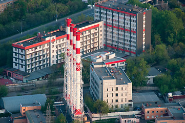 Image showing Bird\'s eye view of Moscow at dawn