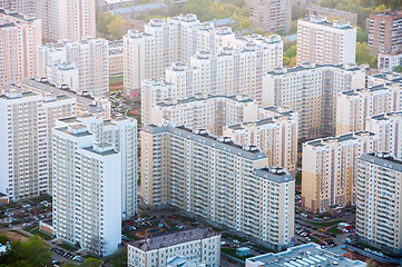 Image showing Bird\'s eye view of Moscow at dawn