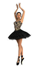 Image showing Asian Ballerina on White