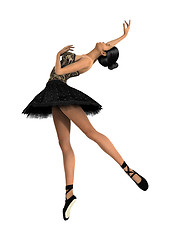 Image showing Asian Ballerina on White