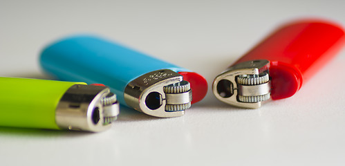Image showing Three plastic lighters