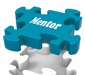 Image showing Mentor Puzzle Shows Knowledge Advice Mentoring And Mentors