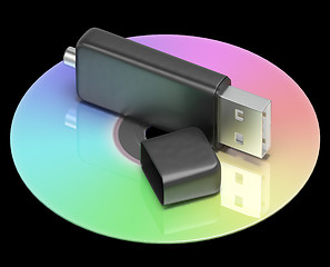 Image showing Usb And Dvd Memory Shows Portable Storage