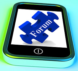 Image showing Forum Smartphone Shows Website Networking And Discussion