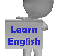 Image showing Learn English Sign Shows ESOL Or Second Language