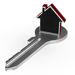 Image showing House On Key Shows Security Or Real Estate