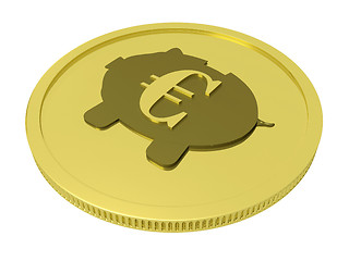 Image showing Euro Piggy Coin Showing European Currency