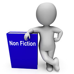 Image showing Non Fiction Book And Character Shows Educational Text Or Facts