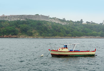 Image showing small boat on the sea