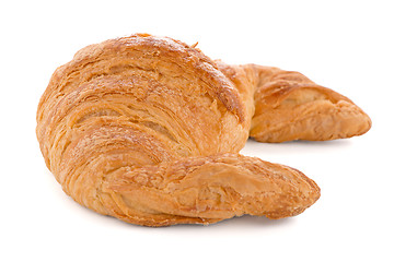 Image showing Fresh croissant on white