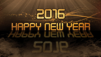 Image showing Gold quote - 2016, happy new year