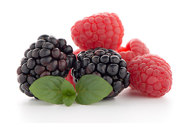 Image showing Raspberry with blackberry 