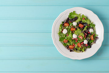 Image showing Green salad on plate