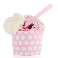 Image showing Ice cream scoop in paper cup